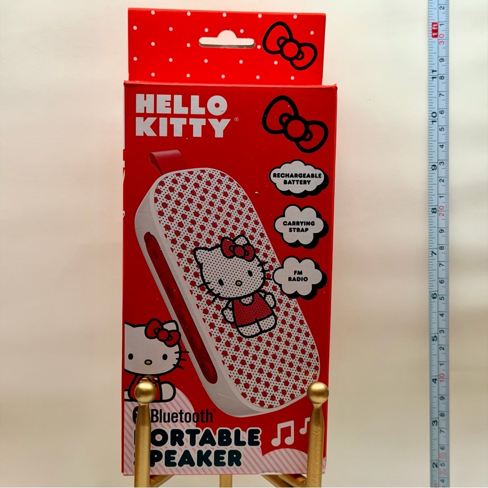 Hello Kitty Bluetooth Portable Speaker Rechargeable SANRIO/RED /BRAND NEW